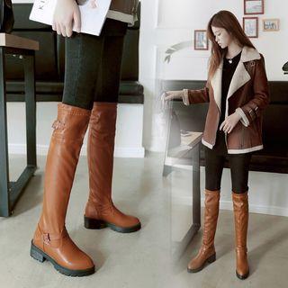 Platform Belted Tall Boots