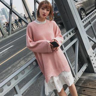 Wave Hem Chunky Sweater