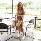 Short-sleeve Twist-front T-shirt Dress