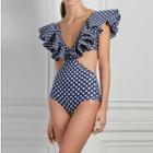 Dotted Cutout Swimsuit