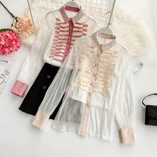 Two-tone Sheer Shirt
