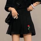 Rose A-line Mini Pleated Skirt