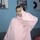 Turtleneck Embroidered Sweater Pink - One Size
