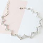 Rhinestone Wavy Choker Rhinestone Wavy Choker - One Size