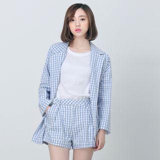 Set: Check Blazer + Shorts