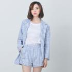 Set: Check Blazer + Shorts