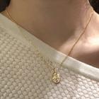 Embossed Disc Pendant Necklace 1 Pc - Necklace - Gold - One Size