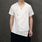 Short-sleeve Asymmetrical Hanfu Top