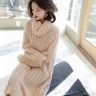 Cowl-neck Midi Sweater Dress