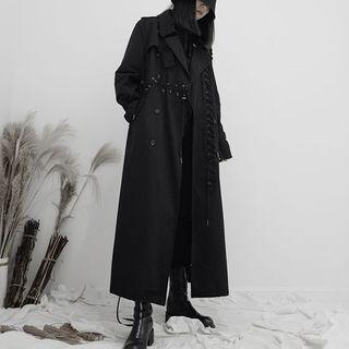 Double Breasted Embellished Long Coat