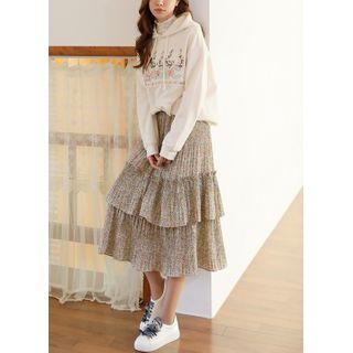 Magic Beaded Embroidered Hoodie Cream - One Size