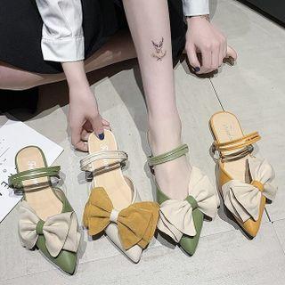 Ribbon Pointy-toe Flat Mules