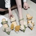 Ribbon Pointy-toe Flat Mules