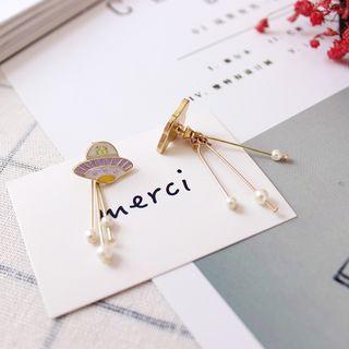 Faux-pearl Drop Earring / Brooch