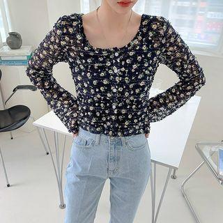Bell-sleeve Floral Lace Cardigan