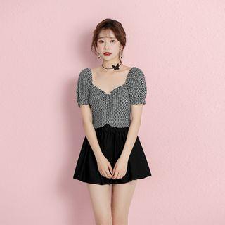 Houndstooth Swim Dress / Pouch / Set