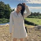 Collared Tweed Mini Coatdress