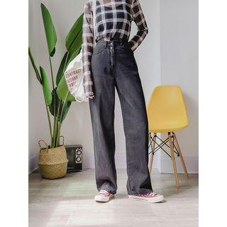 Asymmetric Wide-leg Jeans