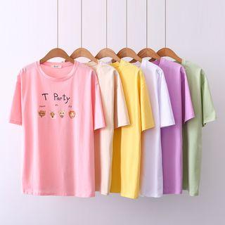 Short-sleeve Animals Print T-shirt