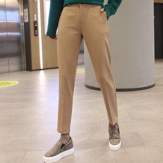 Brushed Fleece-lined Tapered Dress Pants