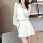 Set: V-neck Shirt + Shorts
