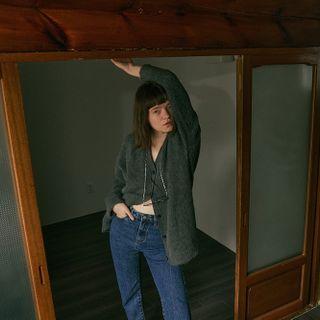 [ontact] Alpaca Blend Knit Cardigan