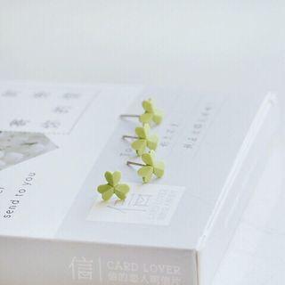 Ceramic Leaf Stud Earring