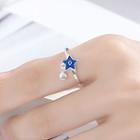 Star Ring Blue & Silver - One Size