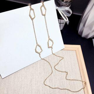 Metal Geometry Earring 1 Pair - Gold - One Size