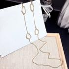 Metal Geometry Earring 1 Pair - Gold - One Size