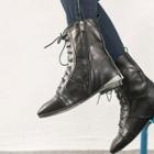 Lace-up Metallic-detail Boots