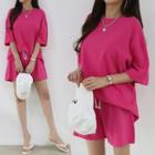 Set: Boxy T-shirt + Drawcord Shorts