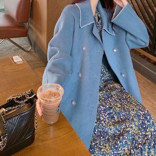 Acrylic Coat / Lace-up Floral Dress