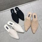 Pointy-toe Furry Mules