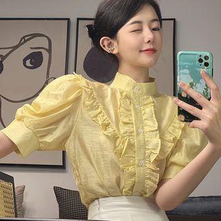 Short-sleeve Blouse / Camisole Top / Mini Skirt / Set