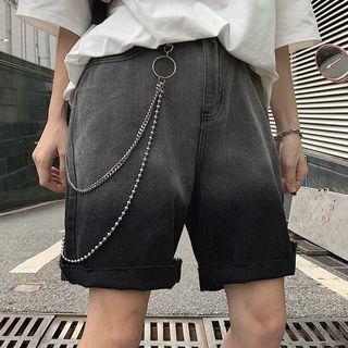 Chained Denim Shorts