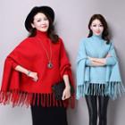 Fringed Hem Cape
