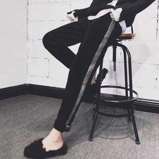 Colored Panel Velvet Sweatpants