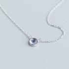 925 Sterling Silver Glass Bead Pendant Necklace As Shown In Figure - One Size
