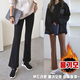 Seam-trim Napped Boot-cut Pants