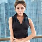 Zip-up Sports Cropped Vest