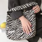 Zebra Print Cotton Crossbody Bag / Shoulder Bag