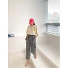 Smiley-printed Loose-fit T-shirt