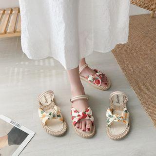 Printed Fabric Sandals