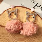 Alloy Animal Bobble Dangle Earring 1 Pair - As Shown In Figure - One Size