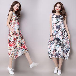 Printed Midi Tank Dress