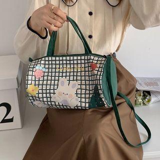 Cartoon Print Canvas Tote Bag / Barrel Bag