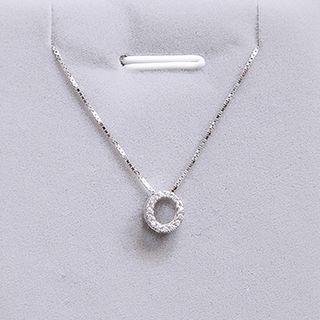 Rhinestone Mini Circle 925 Sterling Silver Earring