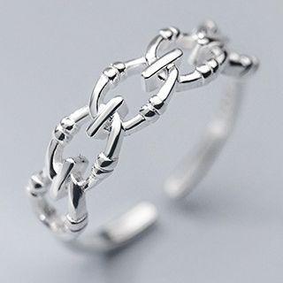 Chain Open Ring 1 Pc - Silver - One Size