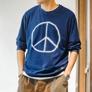 Round-neck Tie-dye Pullover